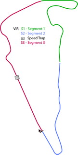 Track map with timing sectors and speed trap